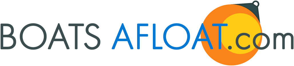 BOATS AFLOAT logo with buoy